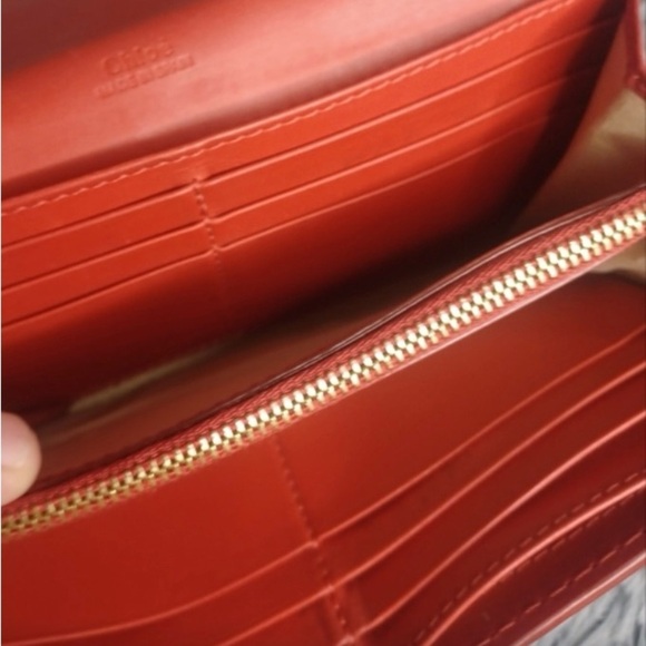 FINAL PRICE Chloé Marcie Continental Long wallet in soft red leather. - Picture 11 of 16